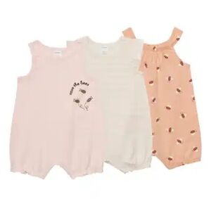 Petit Lem Pink 'Save the Bees' 3 piece set of Rompers